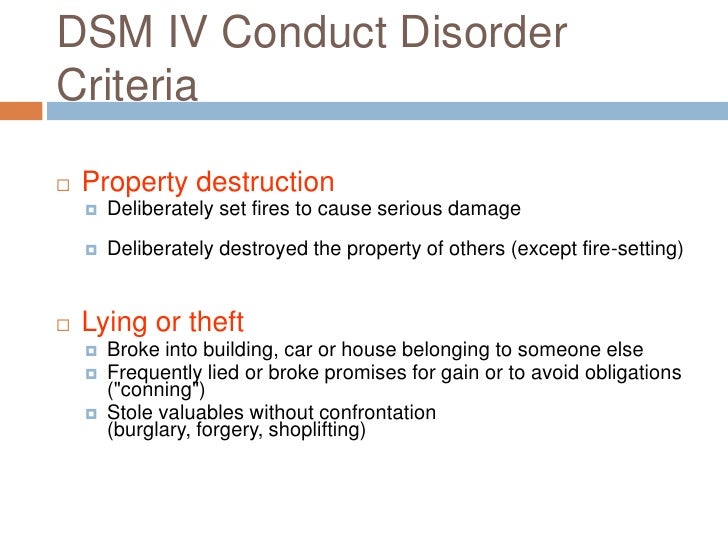 conduct disorder dsm 5